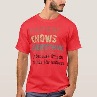 Papaw Knows Everything Because Grandma Gave Him An T-Shirt