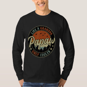 Papaw Like A Grandpa Only Cooler Vintage Retro Fat T-Shirt