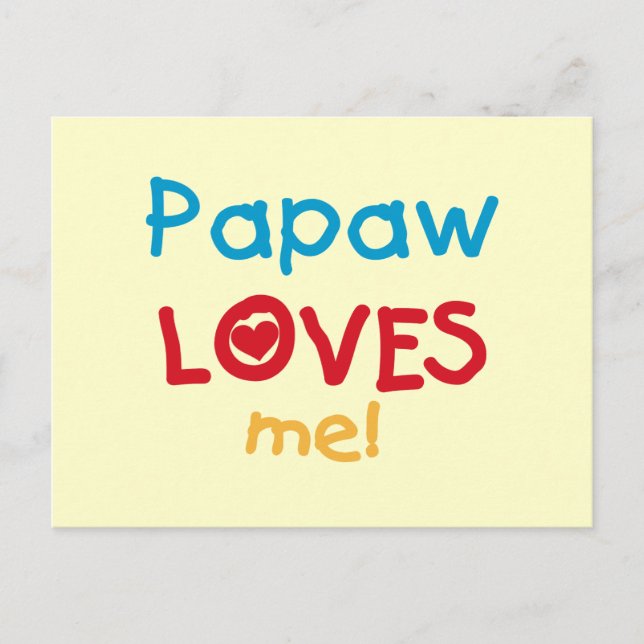 Papaw Loves Me T-shirts and Gifts Postcard (Front)