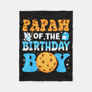 Papaw Of The Birthday Boy Milk And Cookies 1st Bir Fleece Blanket