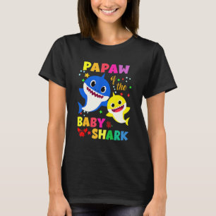 Papaw Of The Birthday Shark Dad Mum Matching Famil T-Shirt