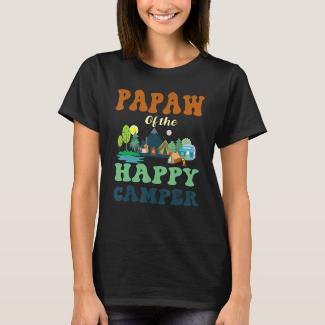 Papaw Of The Happy Camper Men 1st Bday Camping Tri T-Shirt (Front)