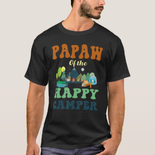 Papaw Of The Happy Camper Men 1st Bday Camping Tri T-Shirt