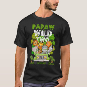 Papaw Of The Wild Two Zoo Truck Birthday Safari Ju T-Shirt