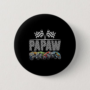 Papaw Retro Monster Truck Family Birthday Matching 6 Cm Round Badge