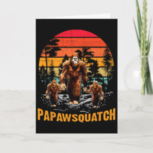 Papaw Squatch Funny Bigfoot Dad Sasquatch Yeti Ret Card