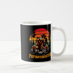 Papaw Squatch Funny Bigfoot Dad Sasquatch Yeti Ret Coffee Mug