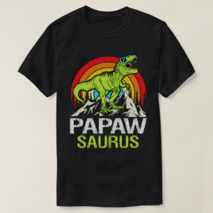 Papawsaurus Dinosaur Grandpa Saurus Father's Day T-Shirt