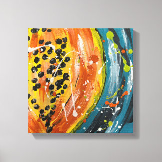 Papaya Bright Fruit Wall Art