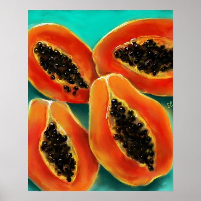 Papaya Fine Art Poster Wall Decor (Front)