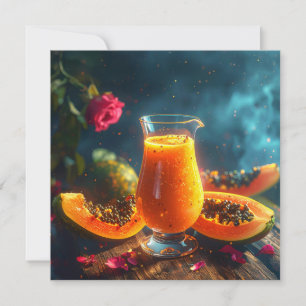 PAPAYA Freshly Squeezed JUICE -  Holiday Card