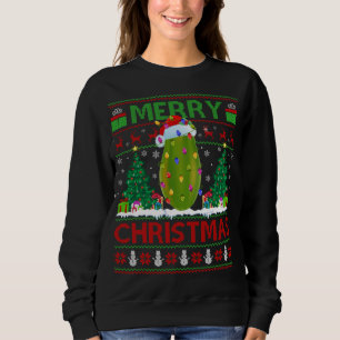 Papaya Fruit Lover Xmas Tree Ugly Santa Papaya Chr Sweatshirt