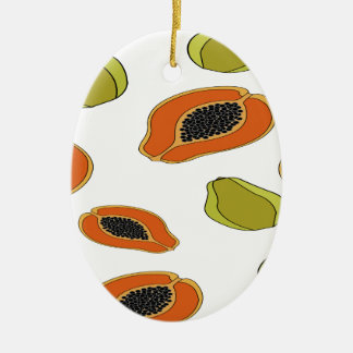 Papaya fruit pattern ceramic tree decoration