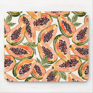 Papaya Fruit Watercolor Mouse Mat
