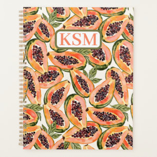 Papaya Fruit Watercolor Planner