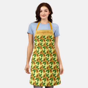Papaya Fruit Wrapping Paper Apron
