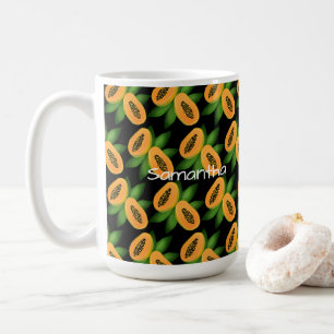 Papaya Fruit Wrapping Paper Coffee Mug