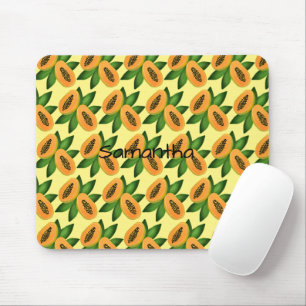 Papaya Fruit Wrapping Paper Mouse Mat