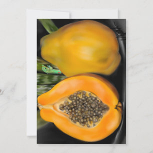 Papaya Gecko  Invitation