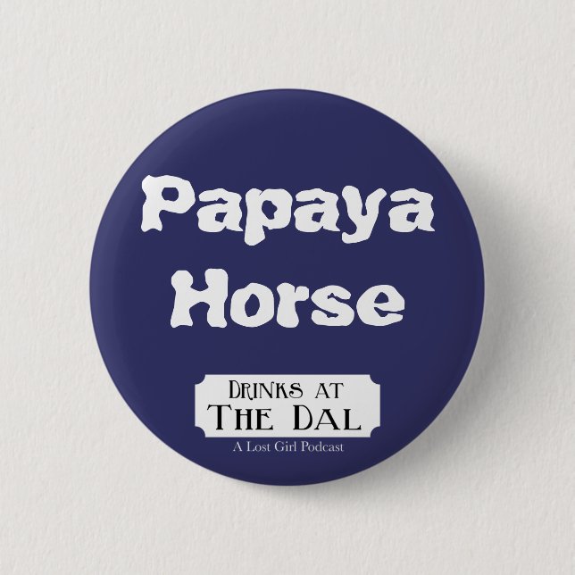 Papaya Horse 6 Cm Round Badge (Front)