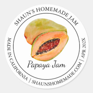 Papaya Jam Modern label