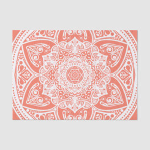Papaya Mandala Tissue Paper