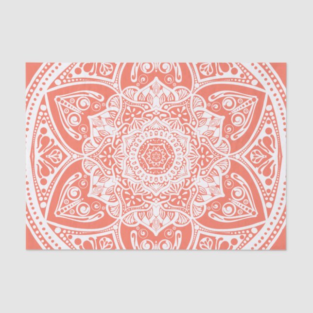 Papaya Mandala Tissue Paper (Front)