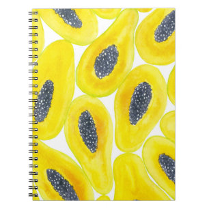 Papaya slices watercolor notebook