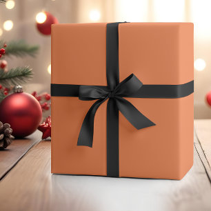 Papaya Solid Colour Classic Elegant Wrapping Paper