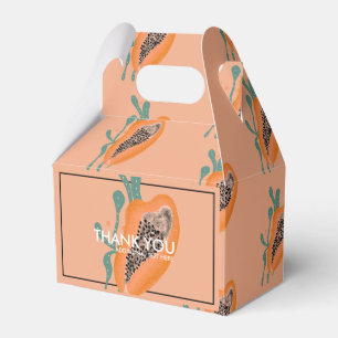 Papaya Tropical Fruit Thank You Bridal Shower Favour Box