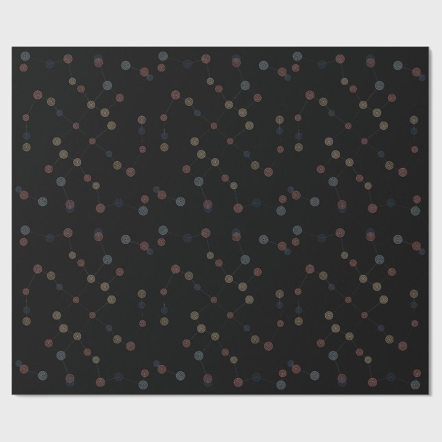 Papel de regalo con constelaciones. wrapping paper (Flat)