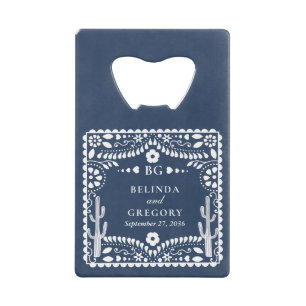Papel Picado Boda Mexican Rustic Blue Wedding