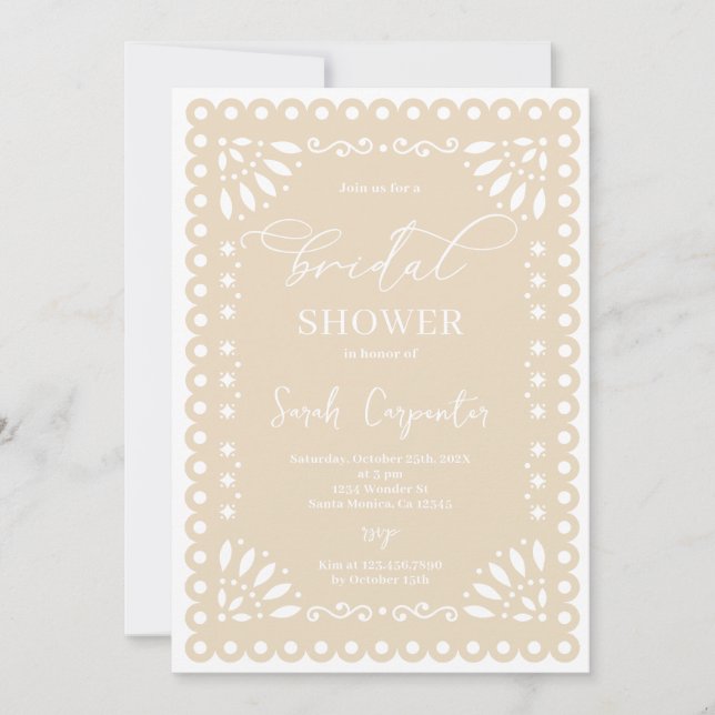 Papel Picado Bridal Shower Invitation (Front)
