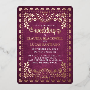 Papel Picado Burgundy Wedding