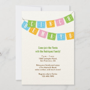 Papel Picado Cinco de Mayo Invitation