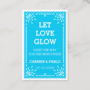 Papel Picado Colorful Mexican Wedding Send-Off Tag