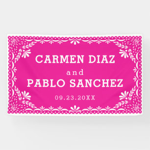 Papel Picado Colourful Mexican Wedding Photo Banner