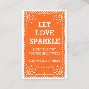 Papel Picado Colourful Mexican Wedding Send-Off Ta Business Card