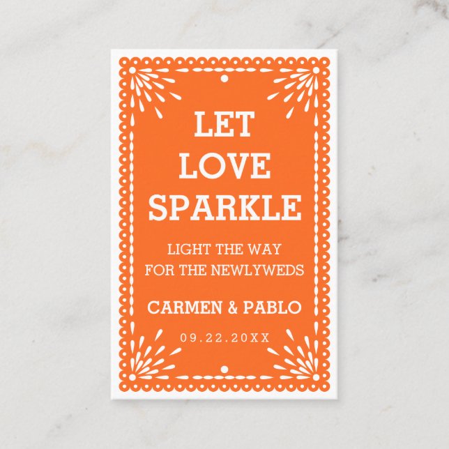 Papel Picado Colourful Mexican Wedding Send-Off Ta Business Card (Front)