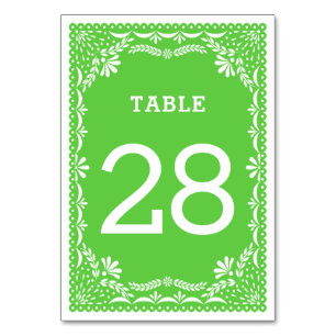 Papel Picado Colourful Mexican Wedding Table Numbe Number