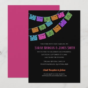 Papel Picado Destination Wedding Fiesta Invitation