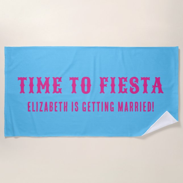Papel Picado Fun Fiesta Beach Towel (Front)