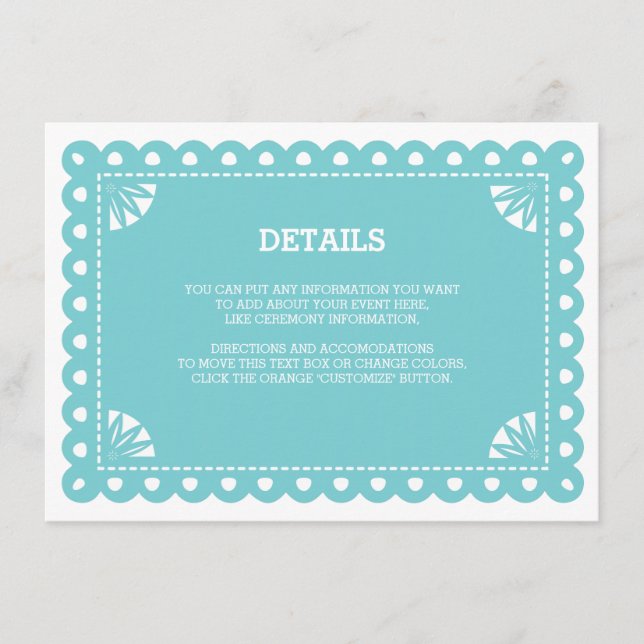 Papel Picado Insert Card - Blue (Front)