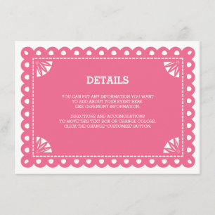 Papel Picado Insert Card - Pink