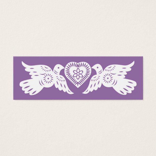 Papel Picado Lovebirds Small Place card (Front)