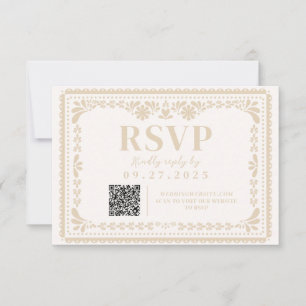 Papel Picado Mexican Neutral RSVP Response Card