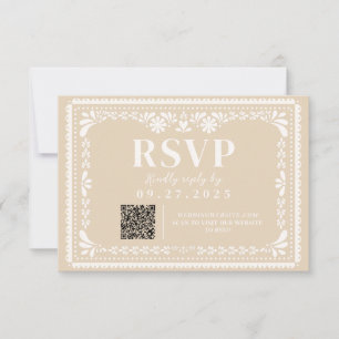Papel Picado Mexican Neutral RSVP Response Card