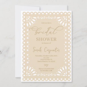 Papel Picado Mexican Theme Bridal Shower Invitation