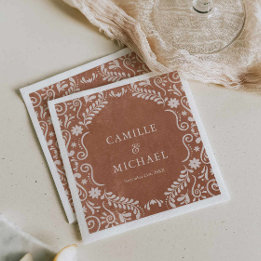 Papel Picado Mexican Wedding Paper Napkin