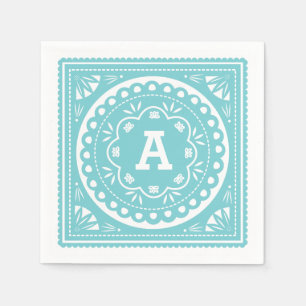 Papel Picado Paper Napkins - Blue